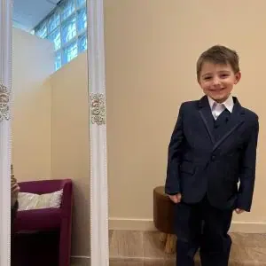 costume garçon bleu marine